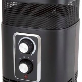 PowerZone PTC-156 360 deg Ceramic PTC Heater, 12.5 A, 120 V, 750/1500 W, 1500 W Heating, Black