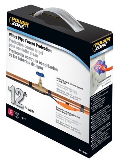 PowerZone ORPHC84W12 Pipe Heat Tape, 12 L