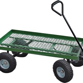 Landscapers Select YTL22114 Garden Cart, 600 lb, Steel Deck, 4-Wheel, 10 in Wheel, Pneumatic Wheel, Comfort-Grip Handle