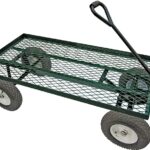 Landscapers Select YTL22115 Garden Cart, 1200 lb, Steel Deck, 4-Wheel, 13 in Wheel, Pneumatic Wheel, Green