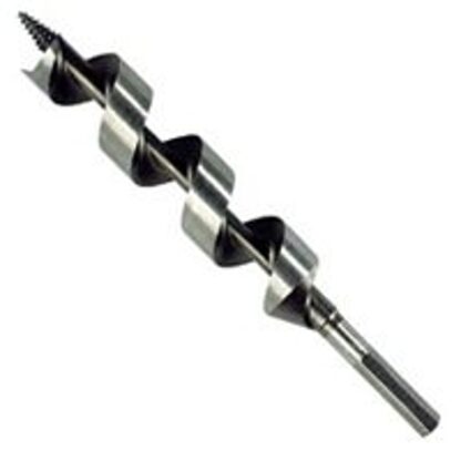 IRWIN 49918 Power Drill Auger Bit, 1-1/8 in Dia, 7-1/2 in OAL, Solid Center Flute, 1-Flute, 7/16 in Dia Shank