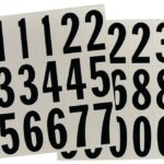 Hy-Ko MM-22N Packaged Number Set, 2 in H Character, Black Character, White Background, Vinyl Sells in Quantity of 10