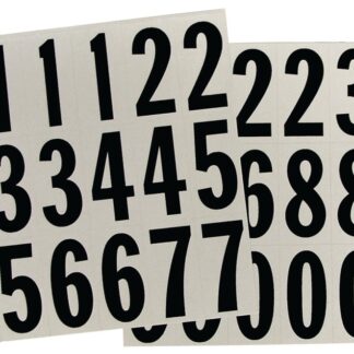 Hy-Ko MM-22N Packaged Number Set, 2 in H Character, Black Character, White Background, Vinyl Sells in Quantity of 10