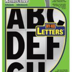 Hy-Ko MM-29L Reflective Letter, Character: A to Z, -, !, 3 in H Character, Black/Silver Character, Vinyl