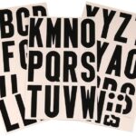 Hy-Ko MM-4L Packaged Letter Set, 3 in H Character, Black Character, White Background, Vinyl