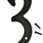 Hy-Ko PN-29/3 House Number, Character: 3, 4 in H Character, Black Character, Plastic Sells in Quantity of 10