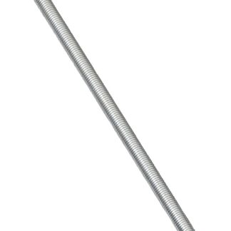 Stanley Hardware N179-333 Threaded Rod, 3/8-16 Thread, 12 in L, A Grade, Steel, Zinc, UNC Thread