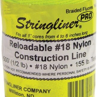 Stringliner Pro Series 35465 Construction Line, #18 Dia, 500 ft L, 165 lb Working Load, Nylon, Fluorescent Yellow