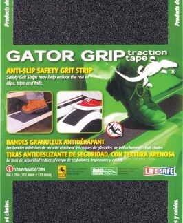 Incom RE629BL Safety Grit Tape, 21 in L, 6 in W, PVC Backing, Black