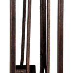 Simple Spaces CPO90501AC3L Fireplace Tool Set, Antique Bronze, 5-Piece