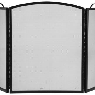 Simple Spaces CPO90505BK3L 3-Panel Fireplace Screen, Black