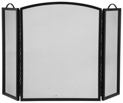 Simple Spaces CPO90505BK3L 3-Panel Fireplace Screen, Black