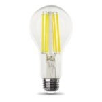 Feit Electric OM150DM/CL/830/FIL LED Bulb, General Purpose, A21 Lamp, 150 W Equivalent, E26 Lamp Base, Clear