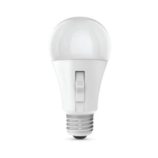 Feit Electric OM100/3CCTCA/DD/LEDI Dusk-to-Dawn LED Bulb, Color Selectable, A21 Lamp, E26 Lamp Base, White