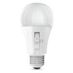 Feit Electric OM100/3CCTCA/MM/LEDI Motion Sensor LED Bulb, Color Selectable, A21 Lamp, E26 Lamp Base, White