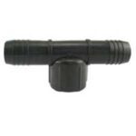 Boshart UPVCFT-07 Combination Hose Tee, 3/4 in, Insert x Insert x FPT, PVC, Black Sells in Quantity of 10