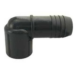 Boshart UPVCFRE-1007 Combination and Reducing Pipe Elbow, 1 x 3/4 in, Insert x FPT, 90 deg Angle, PVC, Black Sells in Quantity of 10