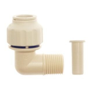 Boshart PTL-ME05 Twistloc Pipe Elbow, 1/2 in, 90 deg Angle, White, 250 psi Pressure