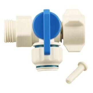 Plumb Eeze PEEC-VA0301 Dual-Outlet Valve Adapter, 3/8 x 3/8 x 1/4 in Connection, Compression x Compression x Push-Fit, 5/CT