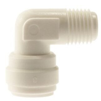 Boshart PQC-ME0604 Pipe Elbow, 3/8 x 1/4 in, 90 deg Angle, Acetal/Plastic, 100 to 170 psi Pressure