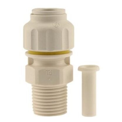 Boshart PTL-MA0305 Twistloc Adapter, 3/8 x 1/2 in, CTS x FPT, White, 250 psi Pressure, 10/CT