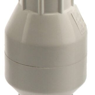 Boshart U1710-05 In-Line Check Valve, 1/2 in, Threaded, 100 psi Pressure, PVC Body