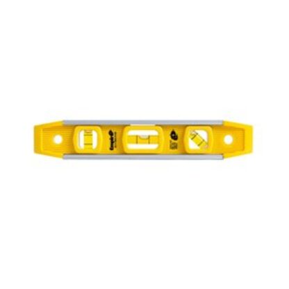 Empire 581-9 Magnetic Torpedo Level, 9 in L, 3-Vial, Magnetic, Aluminum, Blue