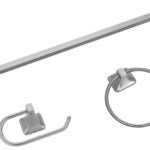 Boston Harbor 3603BN Manhattan Bath Hardware Set, Aluminum/Steel/Zinc, Brush Nickel, 3-Piece, For: Bathroom