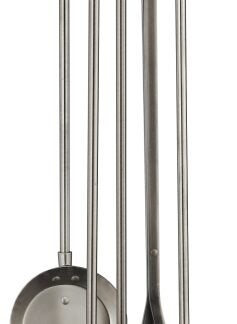 Simple Spaces VPD51443AS3L Fireplace Tool Set, Antique Silver, 5-Piece