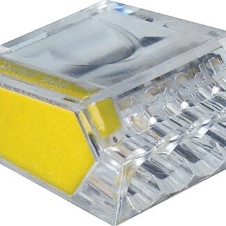 GB PushGard 19-PC4 Wire Connector, 22 to 12 AWG Wire, Copper Contact, Polycarbonate Housing Material, Clear Yellow