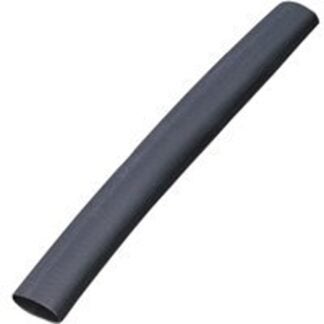 GB HST-125 Heat Shrink Tubing, 1/8 to 1/16 in Dia, 4 in L, Polyolefin, Black