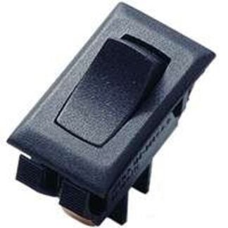 GB GSW GSW-41 Rocker Switch, 8/16 A, 125/250 V, SPST, 0.55 x 1.12 in Panel Cutout, Nylon Housing Material, Black