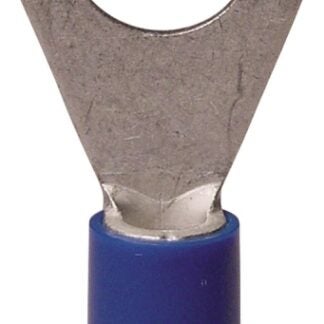 GB 20-104 Ring Terminal, 600 V, 16 to 14 AWG Wire, #8 to 10 Stud, Vinyl Insulation, Copper Contact, Blue