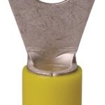 GB 20-107 Ring Terminal, 600 V, 12 to 10 AWG Wire, 12 to 1/4 in Stud, Vinyl Insulation, Copper Contact, Yellow