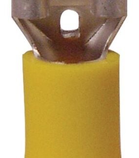 GB 20-145F Disconnect Terminal, 600 V, 12 to 10 AWG Wire, 1/4 in Stud, Vinyl Insulation, Yellow