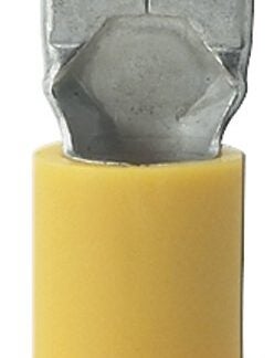 GB 20-145M Disconnect Terminal, 600 V, 12 to 10 AWG Wire, 1/4 in Stud, Vinyl Insulation, Yellow