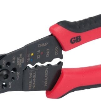 GB GS-370 Wire Stripper, 10 to 22 AWG Wire, 10 to 22 AWG Stripping, 8-1/2 in OAL, High-Leverage Handle