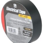 GB GTP-607 Electrical Tape, 60 ft L, 3/4 in W, PVC Backing, Black Sells in Quantity of 10