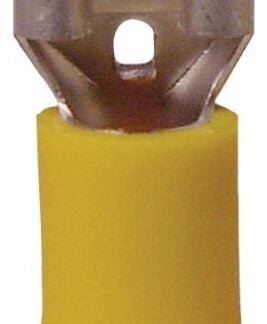 GB 10-145F Disconnect Terminal, 600 V, 12 to 10 AWG Wire, 1/4 in Stud, Vinyl Insulation, Yellow