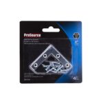 ProSource FC-Z02-C4PS Corner Brace, 2 in L, 2 in W, 3/8 in H, Steel, Zinc-Plated, 1.6 mm Thick Material