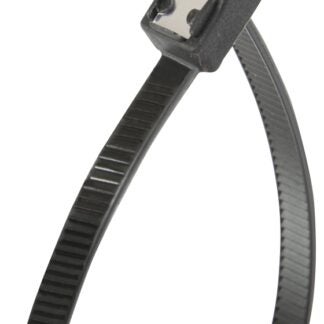 GB 45-314UVBSC Cable Tie, Double-Lock Locking, 6/6 Nylon, Black