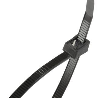 GB 46-308UVBSC Cable Tie, Double-Lock Locking, 6/6 Nylon, Black