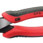 GB GPS-3228 Diagonal Cutting Plier, 8 in OAL, 1-3/8 in Jaw Opening, Red Handle, Comfort-Grip Handle, 3/4 in L Jaw