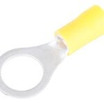 GB 10-108 Ring Terminal, 600 V, 12 to 10 AWG Wire, 1/4 to 3/8 in Stud, Vinyl Insulation, Yellow