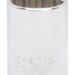 Vulcan MT6517445 Drive Socket, 7/8 in Socket, 1/2 in Drive, 12-Point, Chrome Vanadium Steel, Chrome