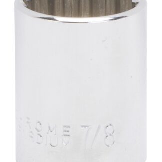 Vulcan MT6517445 Drive Socket, 7/8 in Socket, 1/2 in Drive, 12-Point, Chrome Vanadium Steel, Chrome