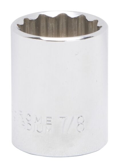 Vulcan MT6517445 Drive Socket, 7/8 in Socket, 1/2 in Drive, 12-Point, Chrome Vanadium Steel, Chrome