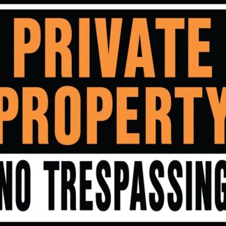 Hy-Ko Hy-Glo Series SP-106 Identification Sign, Rectangular, PRIVATE PROPERTY NO TRESPASSING, Fluorescent Orange Legend Sells in Quantity of 5