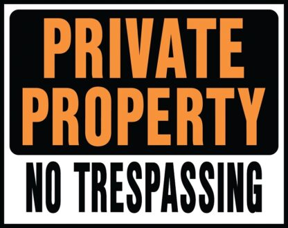 Hy-Ko Hy-Glo Series SP-106 Identification Sign, Rectangular, PRIVATE PROPERTY NO TRESPASSING, Fluorescent Orange Legend Sells in Quantity of 5