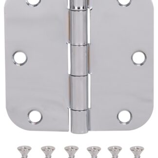 ProSource 20347BCX Door Hinge, Steel, Chrome, Loose Pin, 180 deg Range of Motion, Screw Mounting